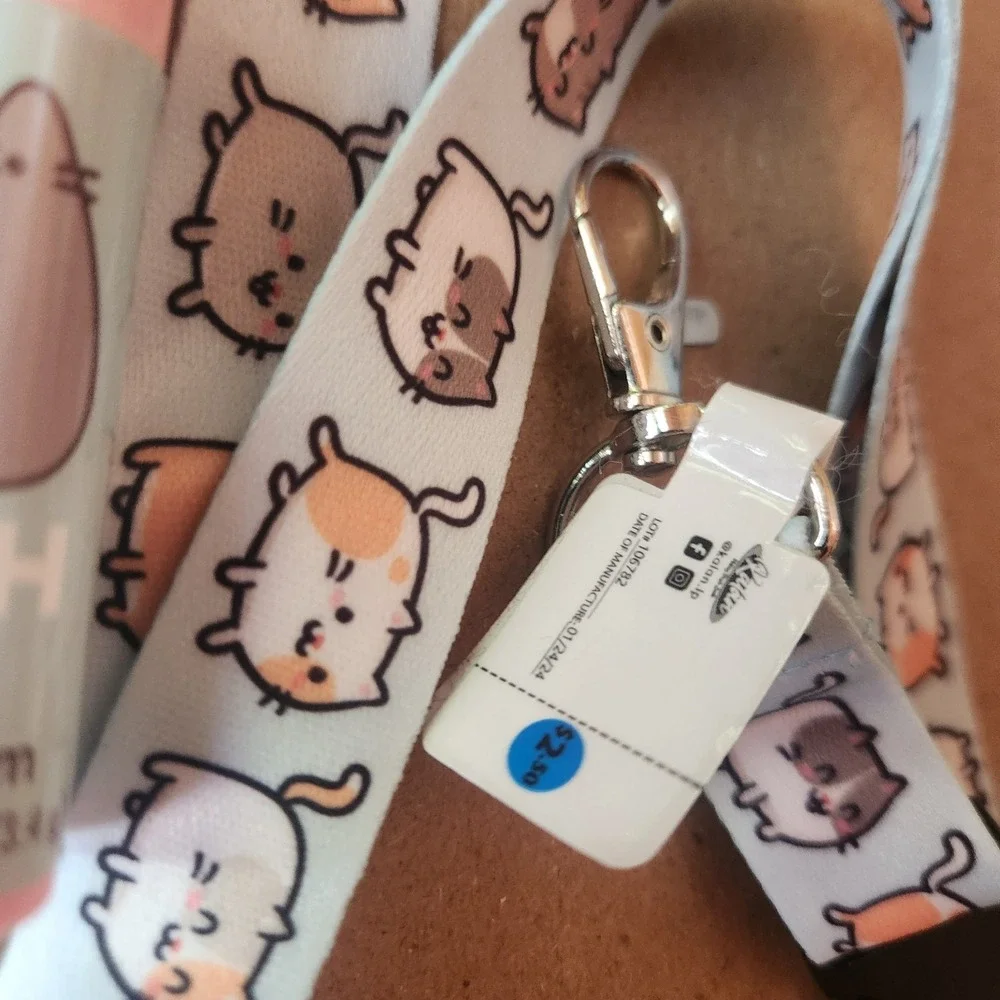 Pusheen the Cat Bundle, Phone Decals, Mint Lip Balm, Lanyard